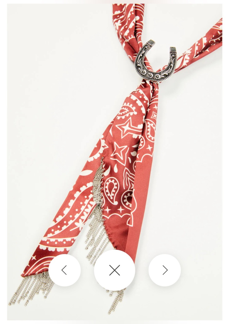 NWT Idyllwind Amelia Bandana Necklace w/Chains - Picture 2 of 7